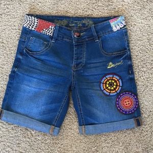 Desigual Embroidered Shorts